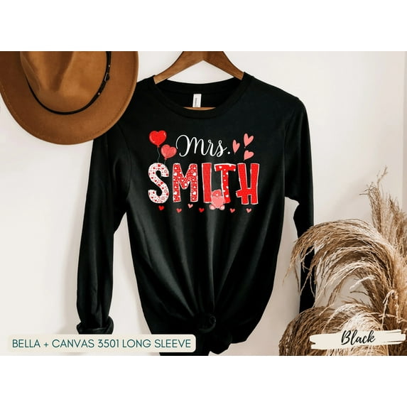 Teacher Valentine Shirt, Personalized Name Teacher Sweatshirt, Valentines Elementary Teacher T-Shirt, School Valentine Day Gifts for Teacher