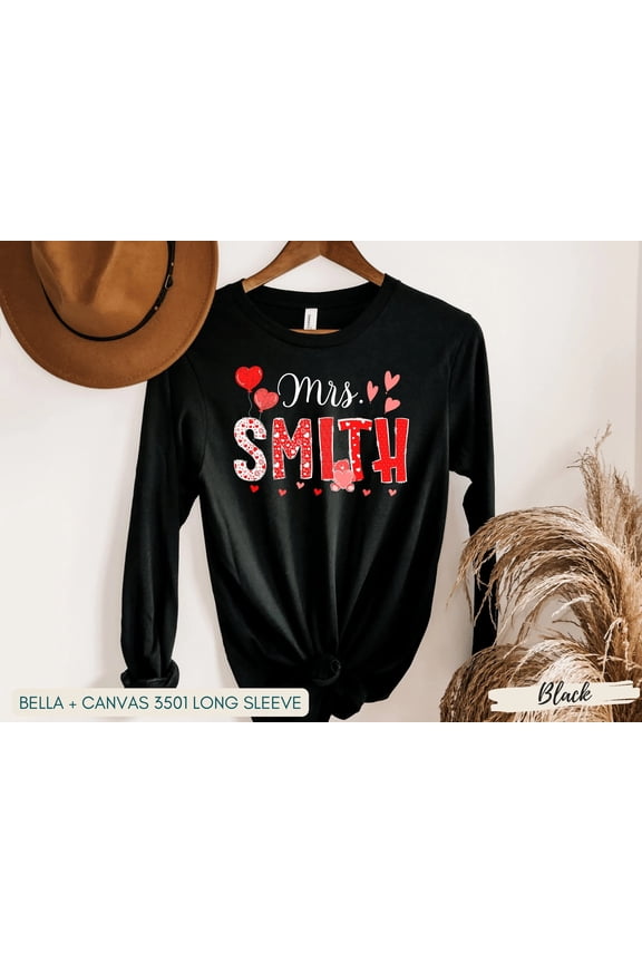 Teacher Valentine Shirt, Personalized Name Teacher Sweatshirt, Valentines Elementary Teacher T-Shirt, School Valentine Day Gifts for Teacher