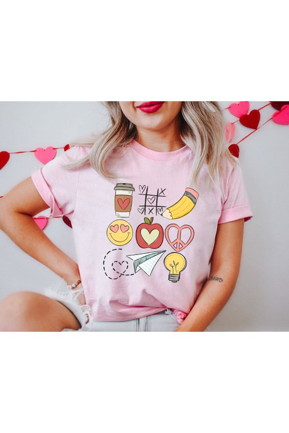 Teacher Valentine's Day Shirt, Cute Teacher Shirts, Teacher Valentine Tee, Teaching Shirts, Teacher Clothes, Teacher Tees, Valentine Shirt SWEATSHIRT All Size S-5XL