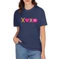 thumbnail image 1 of Teacher Valentines Shirt for Women Teacher T-shirts, Valentines Day Shirt Casual Love Heart T-shirt Gift Tops, Navy Blue L, 1 of 4