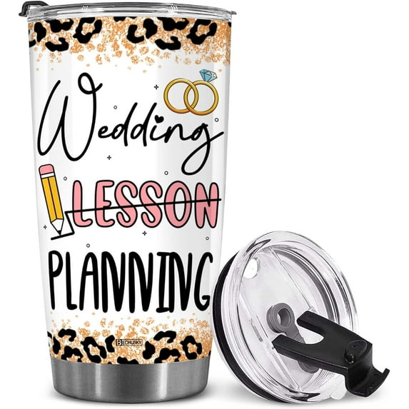 Teacher Wedding Gifts - Wedding Lesson Planning Tumbler, Engaged Teacher Tumbler, Soon To Be Bride Gifts, Wedding Planning Gifts for Bride Mrs Tumbler, Wedding Planning Cup, Engaged for Her 20 OZ