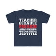 thumbnail image 1 of Teacher because Miracle Worker not a job title Unisex T-shirt S-3XL, 1 of 2