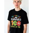 thumbnail image 1 of Teacher's 100 Days Survival for men graphic t shirts black graphic limited edition Everyday and weekend wear Funny Unisex Shirt Graphic tshirts, 1 of 7