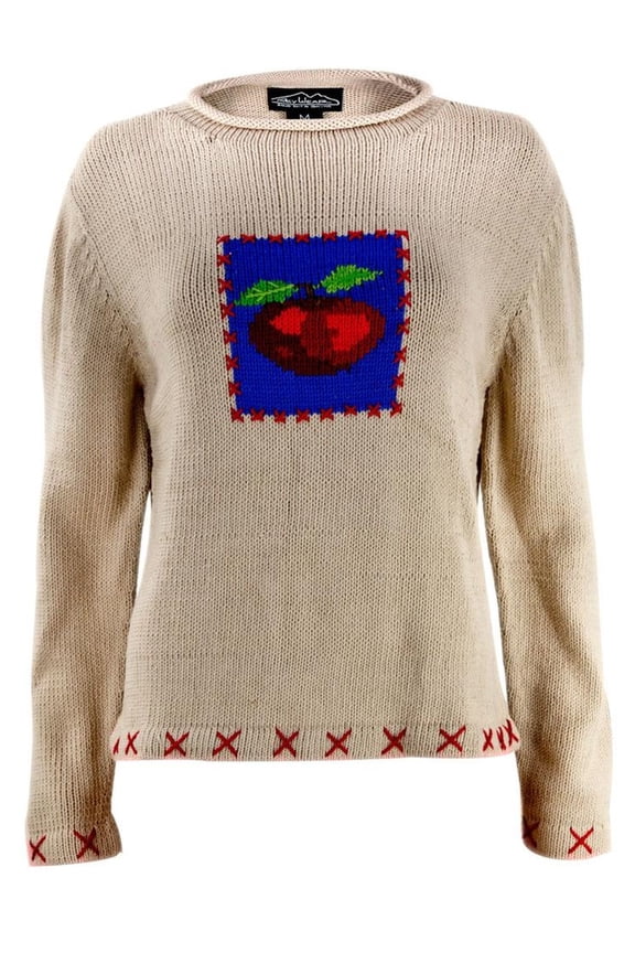 Teacher's Apple Women's Knit Pullover Sweater - Small