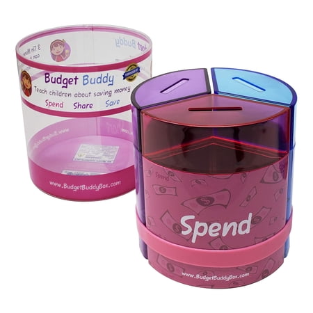 Teacher's Choice Save Spend Share Money Jar | Three-Part Money Tin Teaches Kids Financial Management