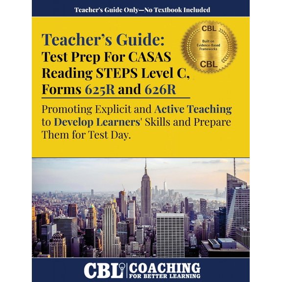 Teacher's Guide: Test Prep CASAS Reading STEPS Level C, Forms 625R and 626R, (Paperback)