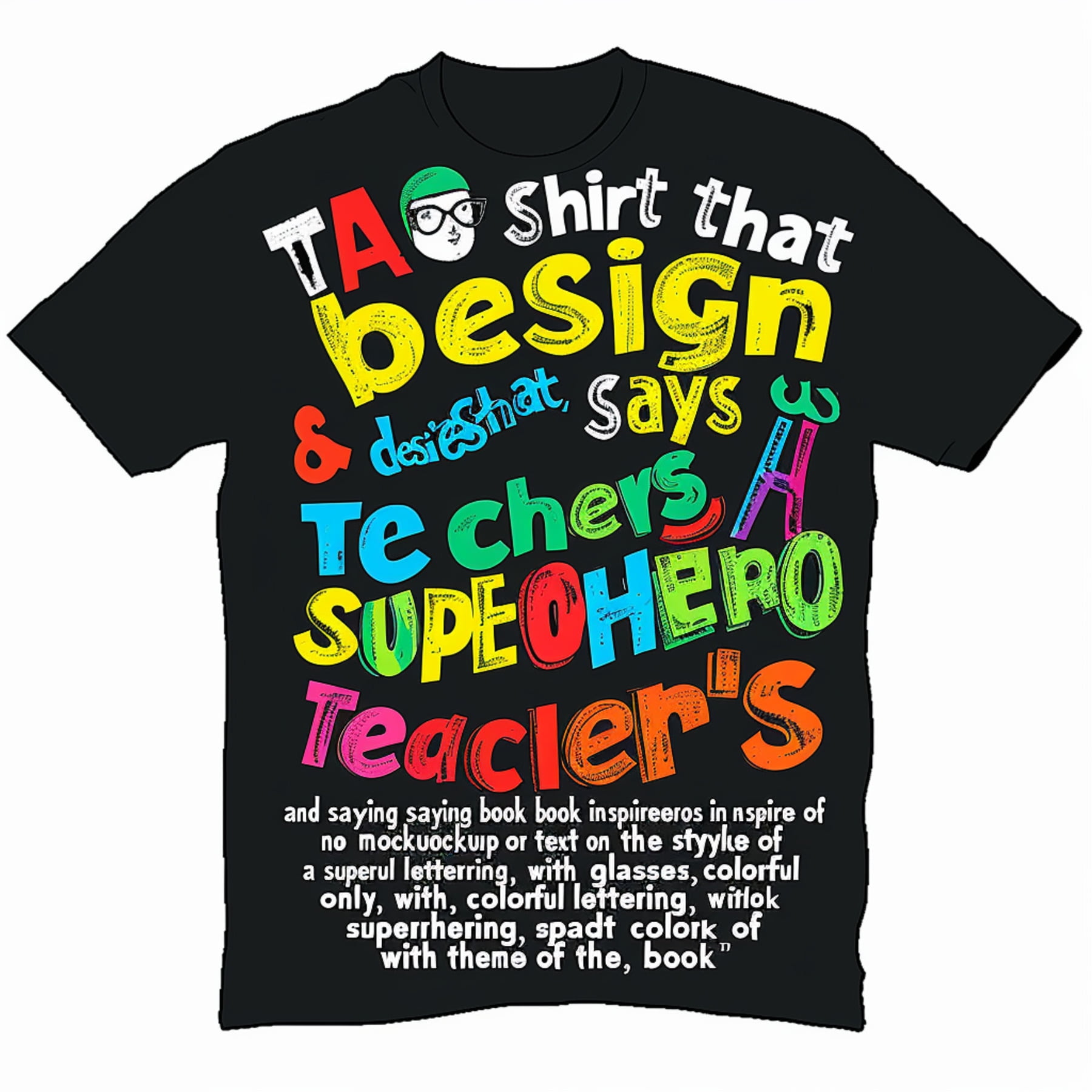 Teacher's TShirt Comic Book Style Design Educational Poster Clipart ...