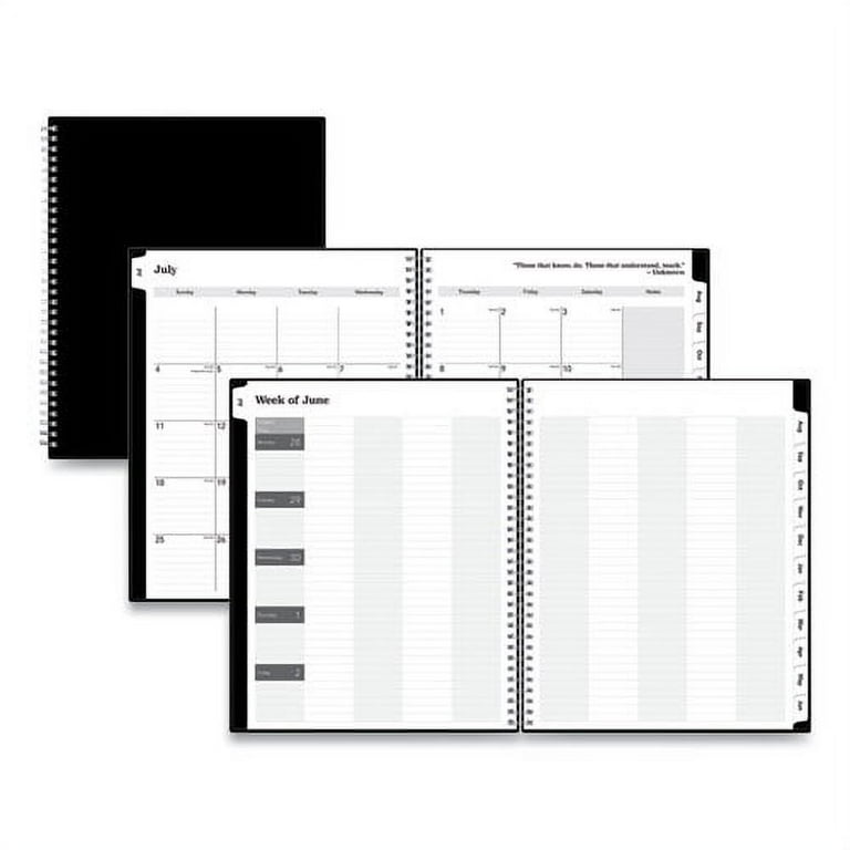 Weekly Teacher Planner, Two-Page Spread (Nine Classes), 11 x 8.5, Black Cover Weekly Teacher Planner, Two-Page Spread (Nine Classes), 11 x 8.5, Black Cover