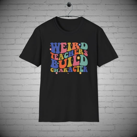 Teacher t-shirt, Weird Teachers Build Character tee, Teacher Gift