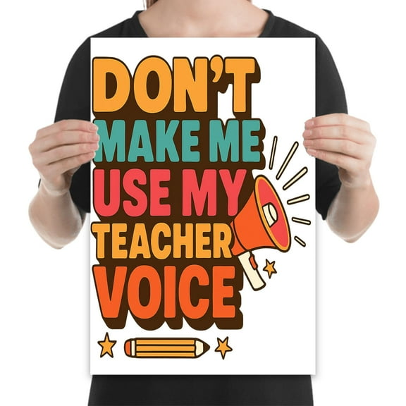 Teacher Voice Vibes Poster - Classroom Decor Gift