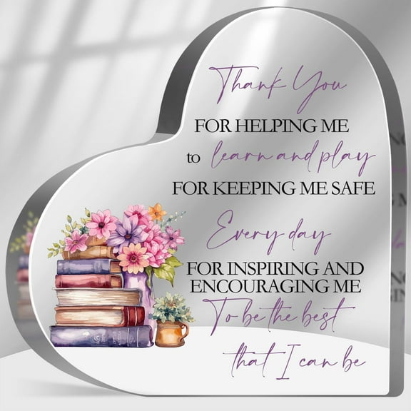 Teachers Appreciation Gifts, Inspirational Keepsake Table Desk Plaque, Thank You Gifts for Women Men, Thank You for Helping Me Grow Sign for Teacher Mentor
