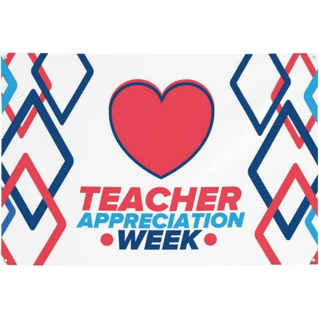 Teachers Appreciation Week 2024 Banner Party Backdrop Holiday Decorations Supplies Photography