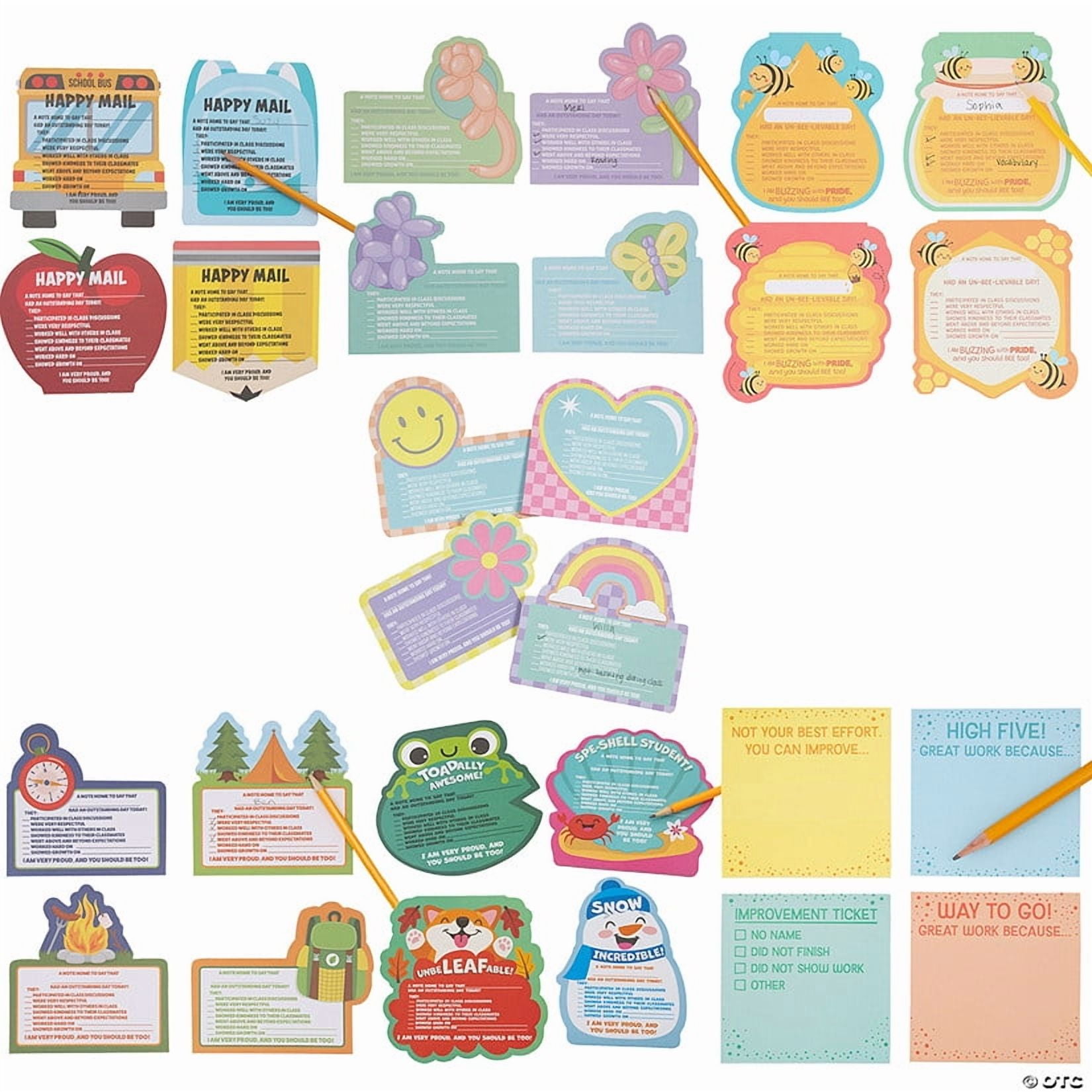 Teachers Happy Mail & Student Feedback Notepads Assortment - 36 Pieces