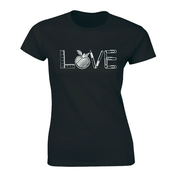 Teachers Love Apples Inspire Fruit School Supplies Team Teacher Women T-Shirt
