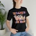 thumbnail image 1 of Teachers Love Brains Halloween Shirt, Vintage Retro Halloween Shirt, 1 of 12