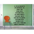 thumbnail image 1 of A Teachers Purpose Is Not To Create Students In His Own Image But To Develop Students Who Can Create Their Own Image Quote Custom Wall Decal Classroom Art 20 Inches X 30 Inches, 1 of 1