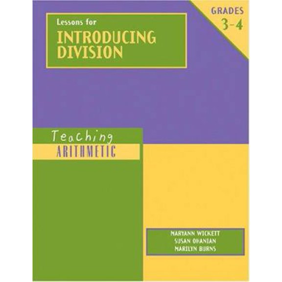 Pre-Owned Teaching Arithmetic: Lessons for Introducing Division Grades 3-4, 9780941355421, 094135542X, Paperback,