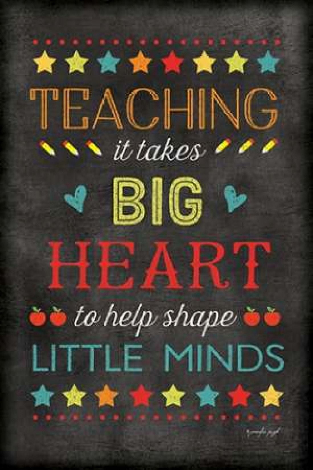 Teaching Big Heart Canvas Art - Jennifer Pugh (12 x 18)