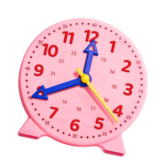 Teaching Clock Analog Learning Clocks Time Clock Built-in Stand for Boys Girls Kindergarten First Grade
