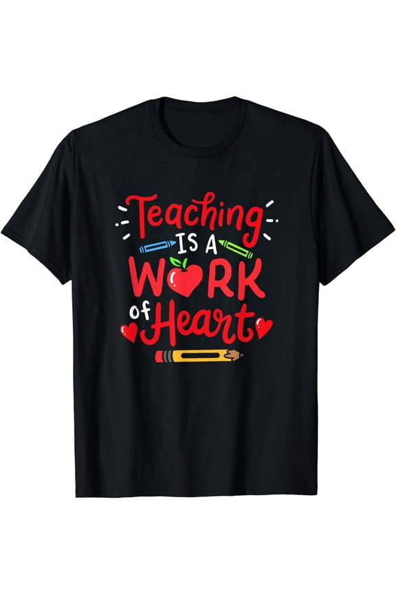 Teaching Is A Work Of Heart Valentine's Day Teacher Costume T-Shirt