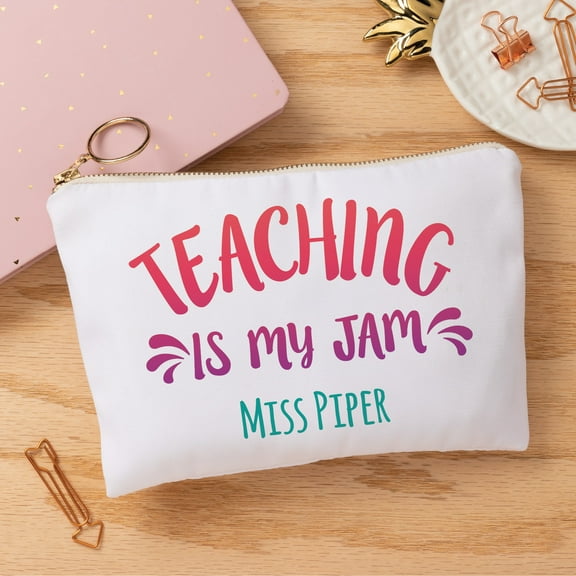 Teaching Is My Jam Personalized Zipper Pouch