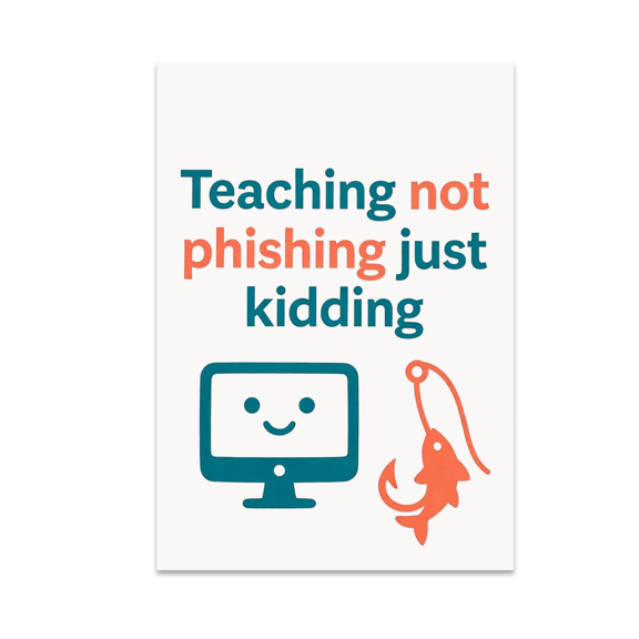 Teaching Not Phishing Just Kidding - Educator Decor - 13x19 Poster Print