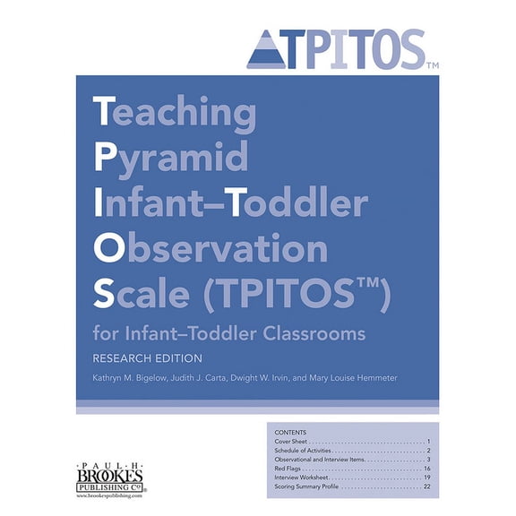 Teaching Pyramid Infant-Toddler Observation Scale (TPITOS™) for Infant-Toddler Classrooms, Research Edition (Paperback)