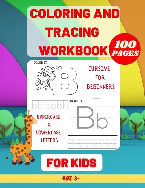 Teaching Resources for Home Learning: Coloring and Tracing WorkBook for kids : Cursive for beginners Learning Cursive Handwriting Workbook (Paperback)