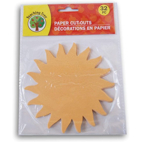 Teaching Tree Craft Paper Cut-Outs - Orange Sun - 32 Count