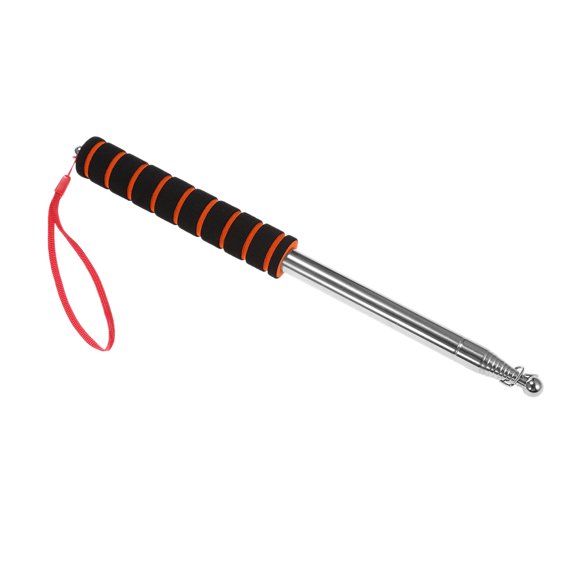 Teaching equipment,2m/2.5 Meters Pointer Tour Banner Tour Banner 79 Stainless Steel Meters Stainless Steel Pole Pointer 79 / 98 Black & Orange Extension Length(2.5m)
