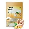 thumbnail image 1 of TeadreamTea Ginger Tea Bags - 50 Bleach-Free Tea Bags | Caffeine Free, Antioxidant, Calms Upset Stomach - Strengthen Immune System - Herbal Ginger Tea, 1 of 7