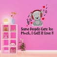 thumbnail image 1 of Teady Bear Music Head Phones Some Peoplke Care Too Much I Call It Love !! Girls Love Beautiful Crown Prince Unicorns Royalty Sweet Dreams Decorating Wall Decal Sticker - Size: 10 In X 9 In, 1 of 5