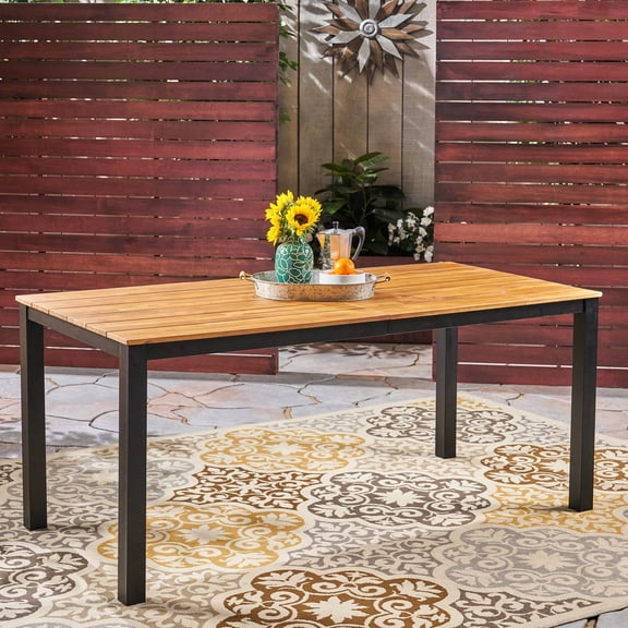 Teak Acacia Wood Outdoor Dining Piece / Elevate Outdoor Dining Moments