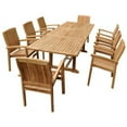 thumbnail image 1 of Teak Bahama Stackable Sahara 9-Pieces Rectangular Dining Set A, 1 of 2