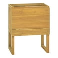 thumbnail image 1 of Teak Bathroom Cabinet 23.6"x15.7"x29.5" - Solid Wood Storage Organizer - Freestanding Bathroom Cupboard with Ample Space - Natural Finish Brown, 1 of 9