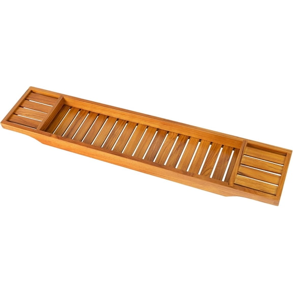 Teak Bathtub Tray, Wooden Bath Caddy for Bathtub, Bath Tub Wood Table for Tub