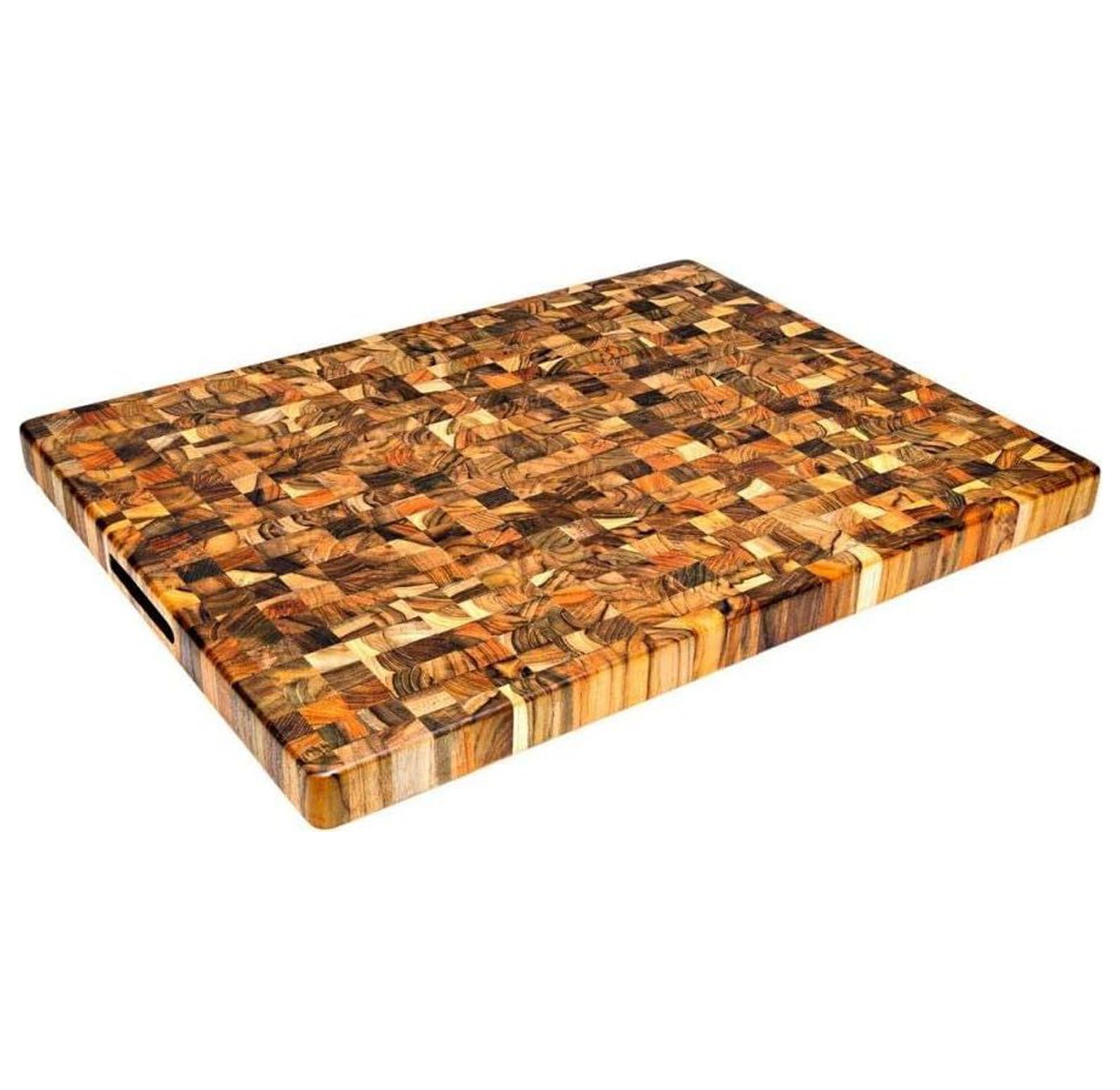 Teak Cutting Board Rectangle End Grain Butcher Block (24 x 18 x 1.5