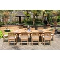 thumbnail image 1 of Teak Dining Set:10 Seater 11 Pc - Large 117" Rectangle Table And 10 Lua Stacking Arm Chairs Outdoor Patio Grade-A Teak Wood WholesaleTeak #WMDSLUj, 1 of 4