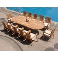 thumbnail image 1 of Teak Dining Set:12 Seater 13 Pc - 117" Oval Table And 12 Cahyo Stacking Arm Chairs Outdoor Patio Grade-A Teak Wood WholesaleTeak #WMDSCHd, 1 of 3