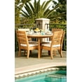 thumbnail image 1 of Teak Dining Set:4 Seater 5 pc Teak Dining Set:52" Round Table & 4 Armless / Side Atnas Chairs Outdoor Patio Grade-A Teak Wood WholesaleTeak #WMDSAT1, 1 of 4