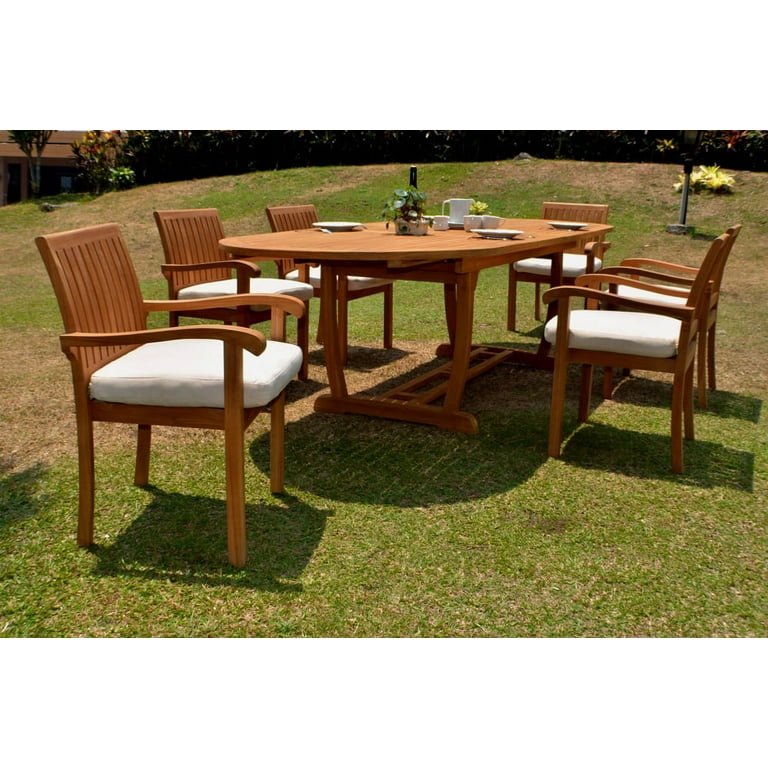 Teak Dining Set 6 Seater 7 Pc 118