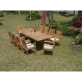 thumbnail image 1 of Teak Dining Set:8 Seater 9 Pc - 94" Rectangle Table And 8 Cahyo Stacking Arm Chairs Outdoor Patio Grade-A Teak Wood WholesaleTeak #WMDSCH9, 1 of 4