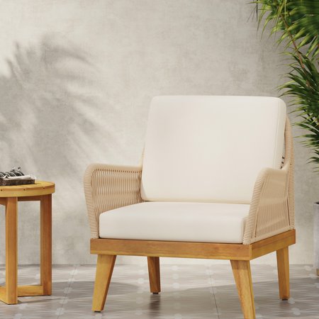 Teak - Finished - Weather - resistant Function - Garden Scene - Sturdy Club Chair