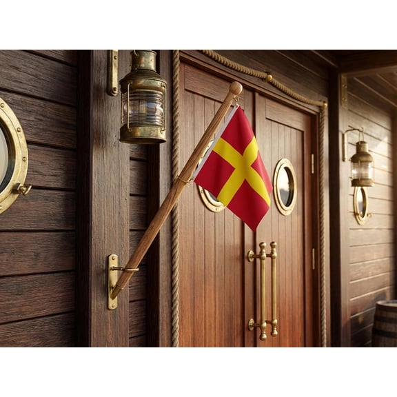 Teak Flag Pole 30 Inch - Marine Grade Outdoor Decor for Patriotic Events