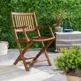 thumbnail image 1 of Teak Folding Chair with Arms, 1 of 2