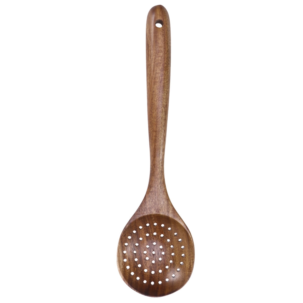 Handcrafted Teak Wood Kitchen Utensil Scoop with Natural Grain