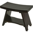 thumbnail image 1 of Teak Rectangular Shower Bench with Shelf in Brown Finish, 1 of 3