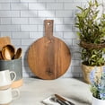 thumbnail image 1 of Teak Round Serving Board - Compass - 12" W x 16-1/2" L x 1/2" Thick, 1 of 5