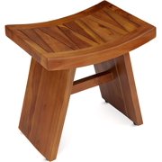 Teak Shower Bench Stool for Bath & Spa (Fully Assembled), 18 inch, Shower Stool, The Tori