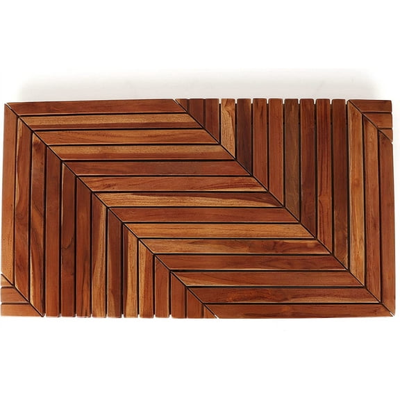 Teak Shower Mat - Teak Bath Mat - Wood Bath Mat - Wood Shower Mat - Teak Doormat/Sauna Mat (Niveau)